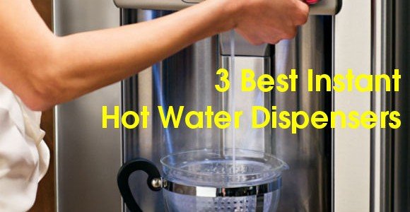 A person getting instant hot water from a hot water dispenser