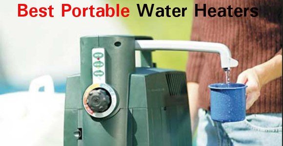 A portable water heater being used to refill cup